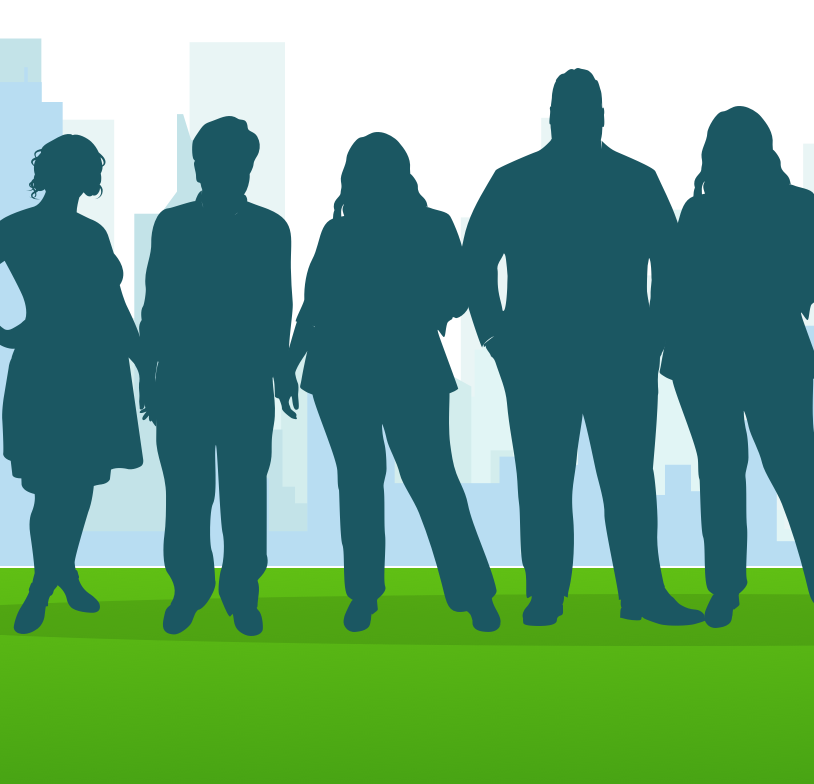 Tło z sylwetkami – wersja mobilna